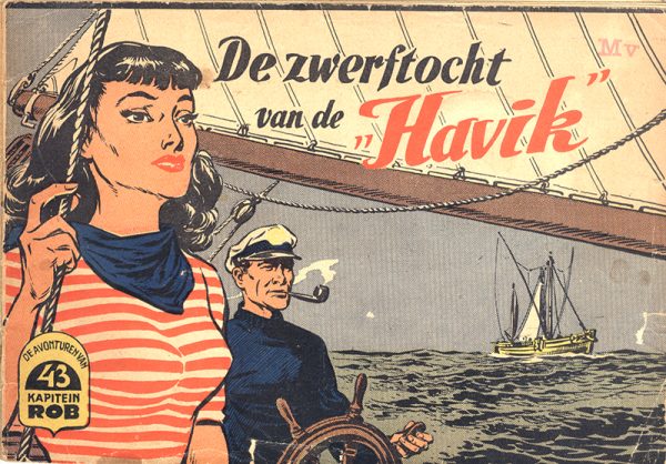 Kapitein Rob 43 - De zwerftocht van de Havik (Druk 1958) (2ehands)